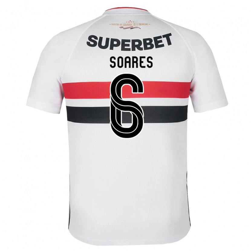 Danxen Niño Camiseta Jéssica Soares #6 Blanco Rojo Negro 1ª Equipación 2026/27 La Camisa México