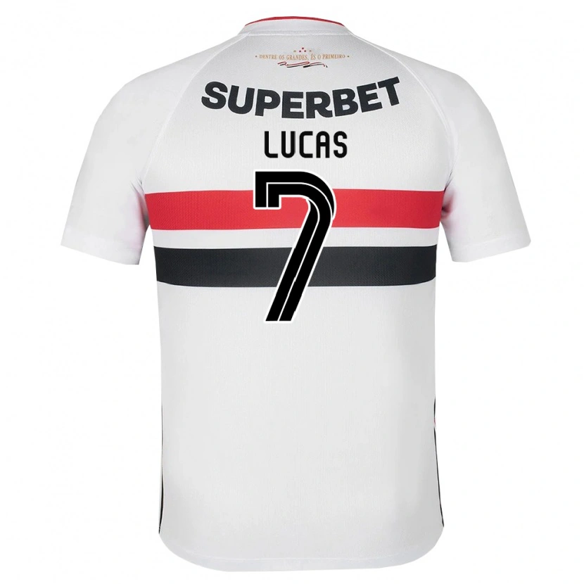 Danxen Niño Camiseta Lucas Moura #7 Blanco Rojo Negro 1ª Equipación 2026/27 La Camisa México