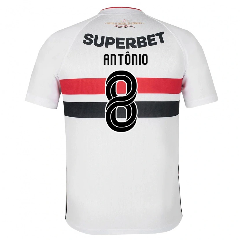 Danxen Niño Camiseta Marcos Antônio #8 Blanco Rojo Negro 1ª Equipación 2026/27 La Camisa México