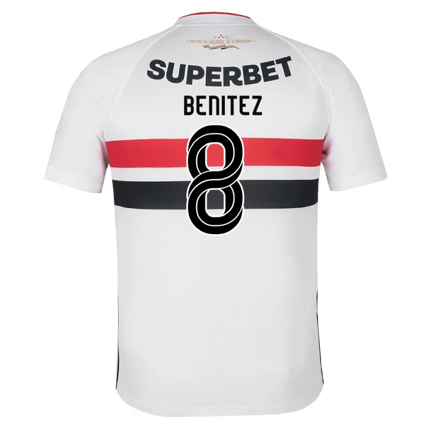 Danxen Niño Camiseta Martin Benitez #8 Blanco Rojo Negro 1ª Equipación 2026/27 La Camisa México