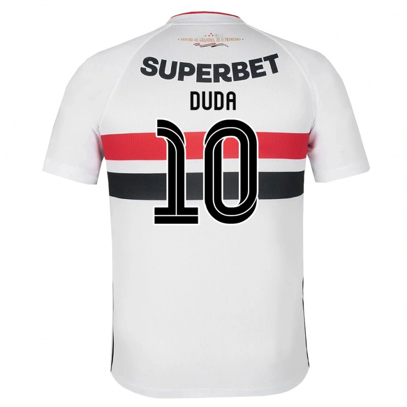 Danxen Niño Camiseta Duda #10 Blanco Rojo Negro 1ª Equipación 2026/27 La Camisa México