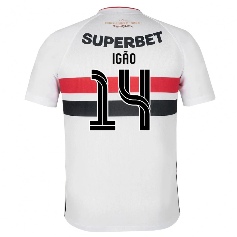 Danxen Niño Camiseta Igor Odoni Gomes #14 Blanco Rojo Negro 1ª Equipación 2026/27 La Camisa México