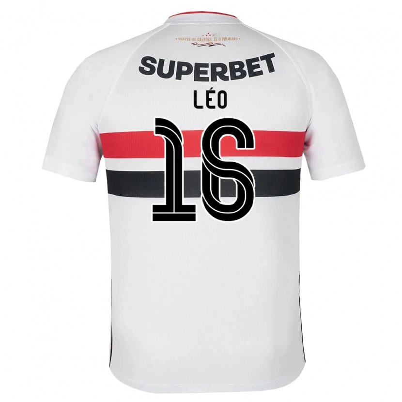 Danxen Niño Camiseta Leo #16 Blanco Rojo Negro 1ª Equipación 2026/27 La Camisa México