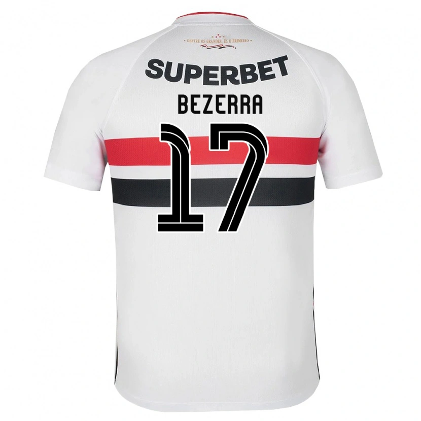 Danxen Niño Camiseta Pedro Bezerra #17 Blanco Rojo Negro 1ª Equipación 2026/27 La Camisa México
