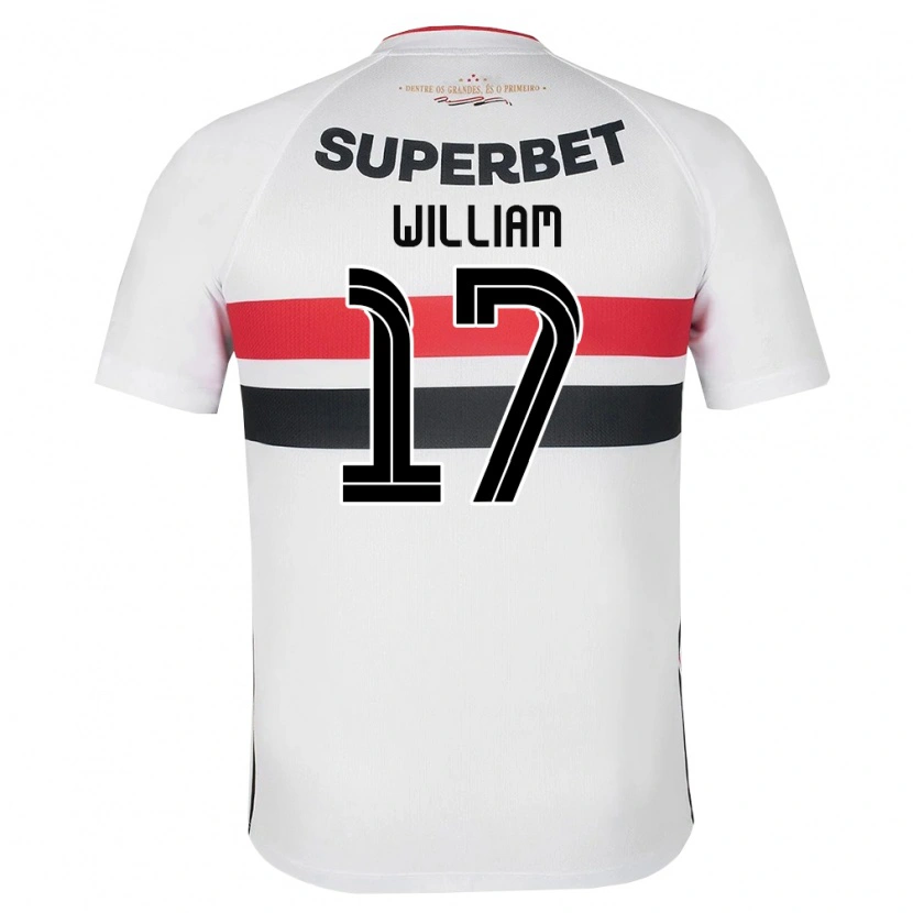 Danxen Niño Camiseta William #17 Blanco Rojo Negro 1ª Equipación 2026/27 La Camisa México