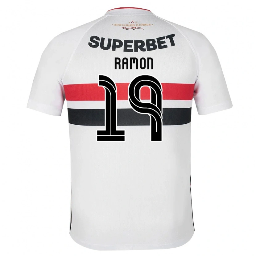 Danxen Niño Camiseta Lucas Ramon #19 Blanco Rojo Negro 1ª Equipación 2026/27 La Camisa México