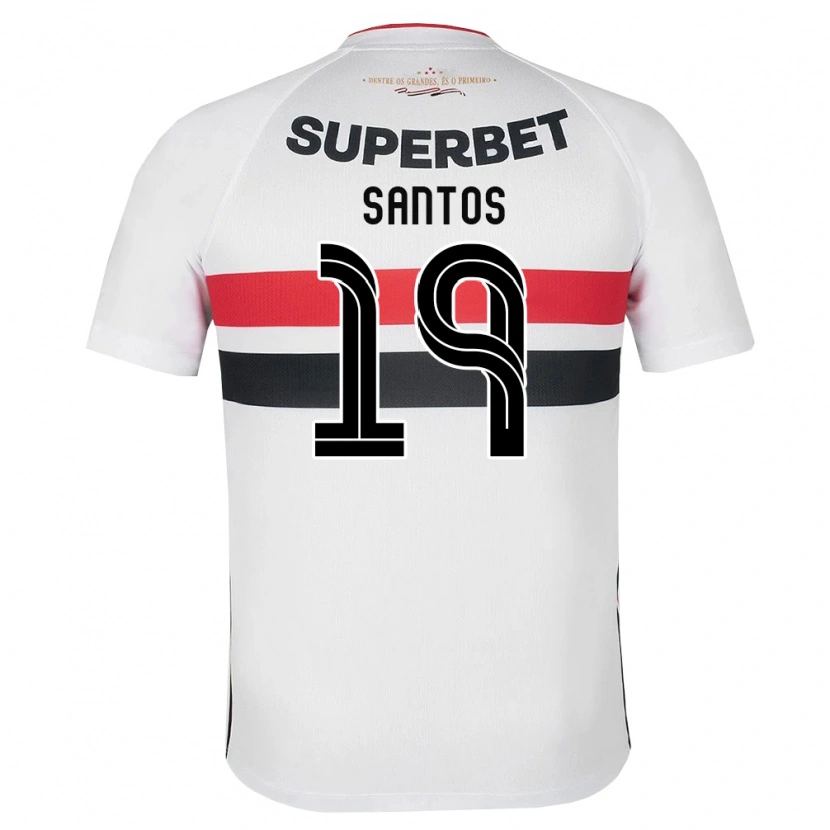 Danxen Niño Camiseta Kaio Santos #19 Blanco Rojo Negro 1ª Equipación 2026/27 La Camisa México