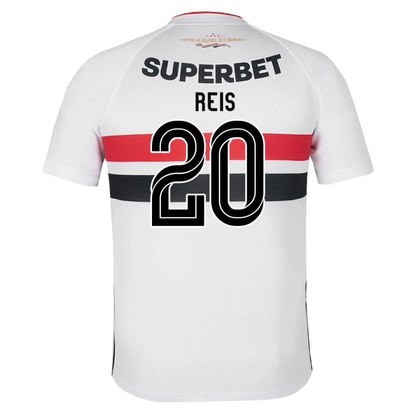 Danxen Niño Camiseta Guilherme Reis #20 Blanco Rojo Negro 1ª Equipación 2026/27 La Camisa México