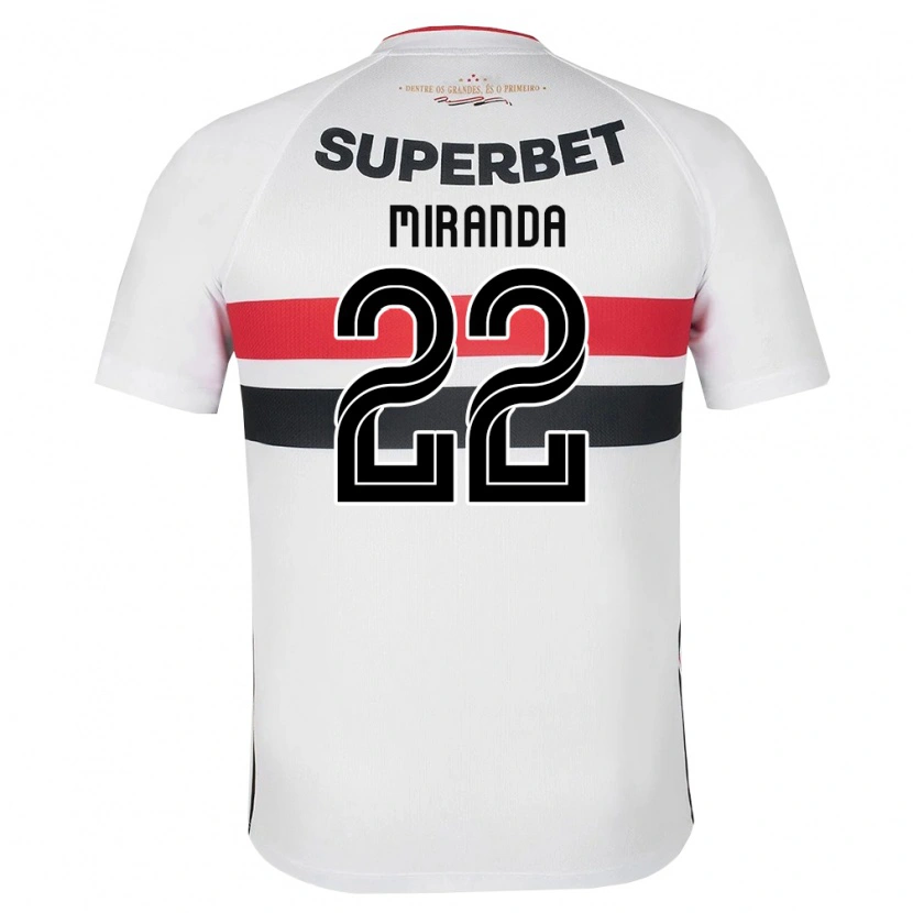 Danxen Niño Camiseta Miranda #22 Blanco Rojo Negro 1ª Equipación 2026/27 La Camisa México