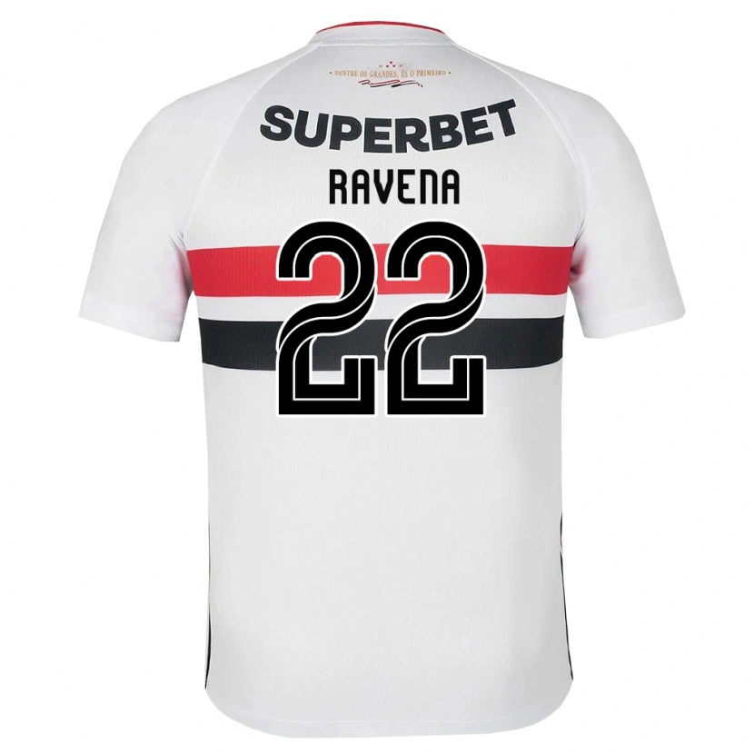 Danxen Niño Camiseta Ravena #22 Blanco Rojo Negro 1ª Equipación 2026/27 La Camisa México