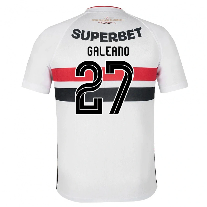 Danxen Niño Camiseta Antonio Galeano #27 Blanco Rojo Negro 1ª Equipación 2026/27 La Camisa México