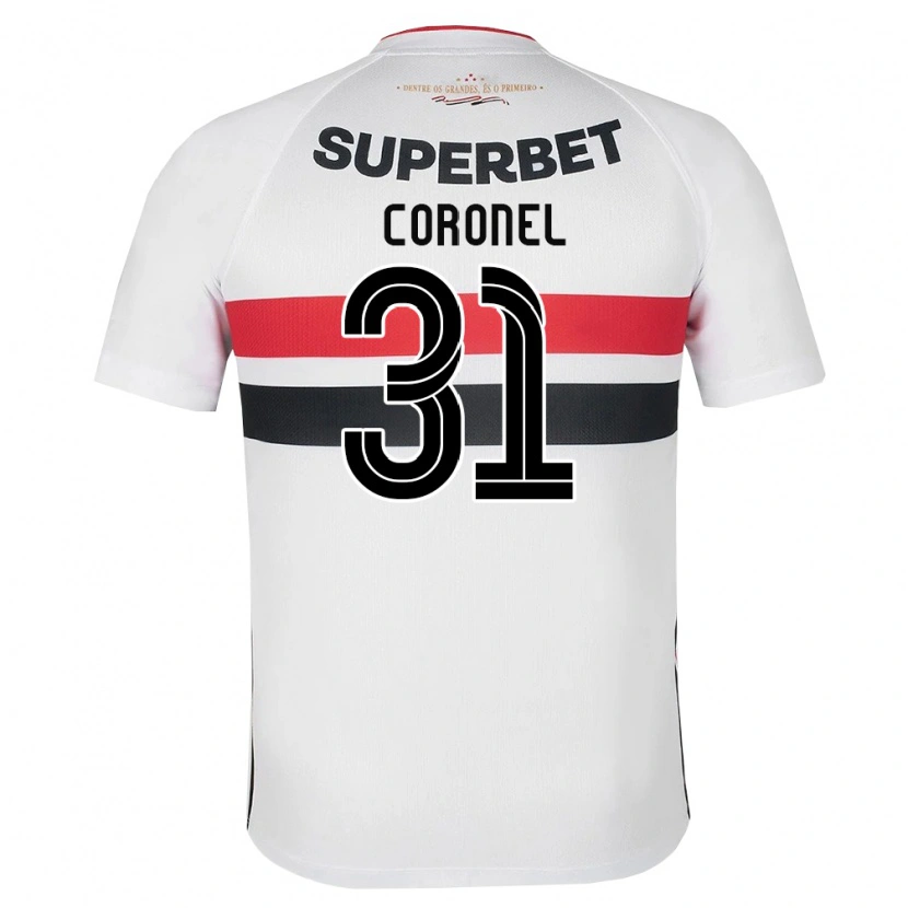 Danxen Niño Camiseta Carlos Coronel #31 Blanco Rojo Negro 1ª Equipación 2026/27 La Camisa México