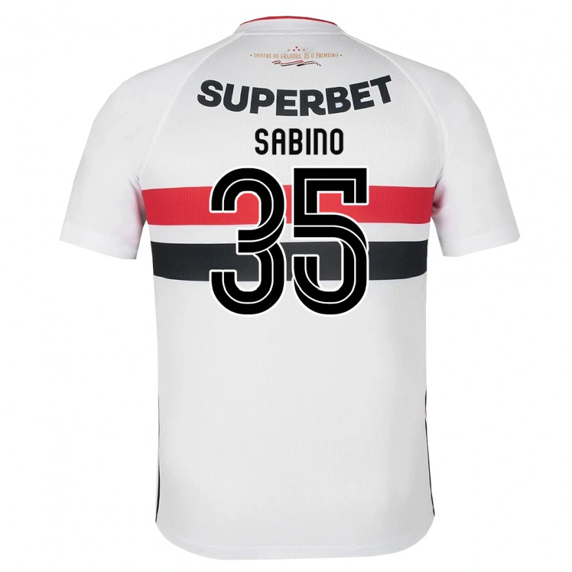 Danxen Niño Camiseta José Sabino Chagas Monteiro #35 Blanco Rojo Negro 1ª Equipación 2026/27 La Camisa México