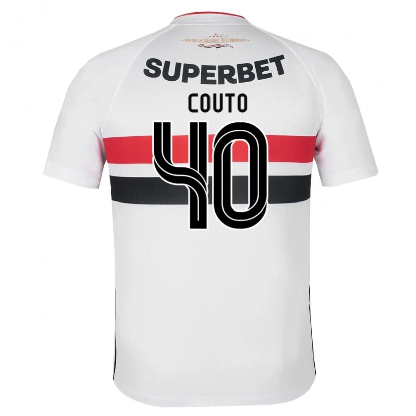 Danxen Niño Camiseta Thiago Couto #40 Blanco Rojo Negro 1ª Equipación 2026/27 La Camisa México