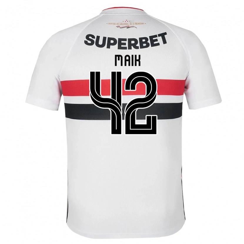 Danxen Niño Camiseta Maik Gomes Viegas #42 Blanco Rojo Negro 1ª Equipación 2026/27 La Camisa México
