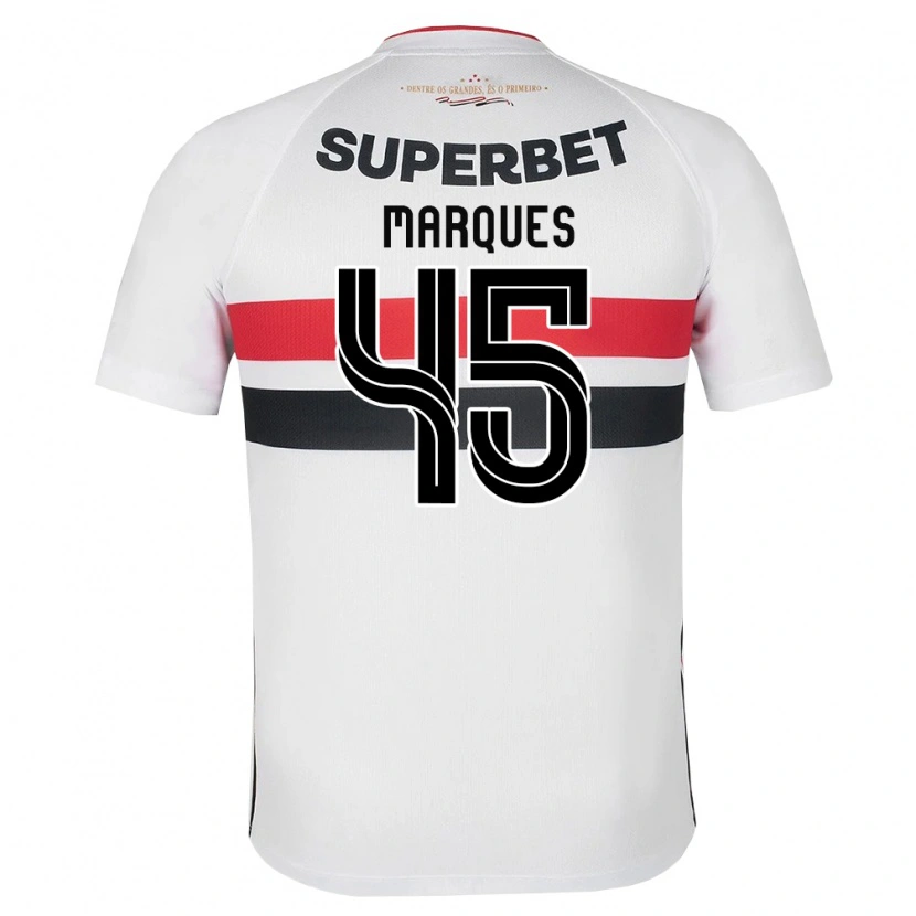 Danxen Niño Camiseta Lucca Marques Alencar #45 Blanco Rojo Negro 1ª Equipación 2026/27 La Camisa México
