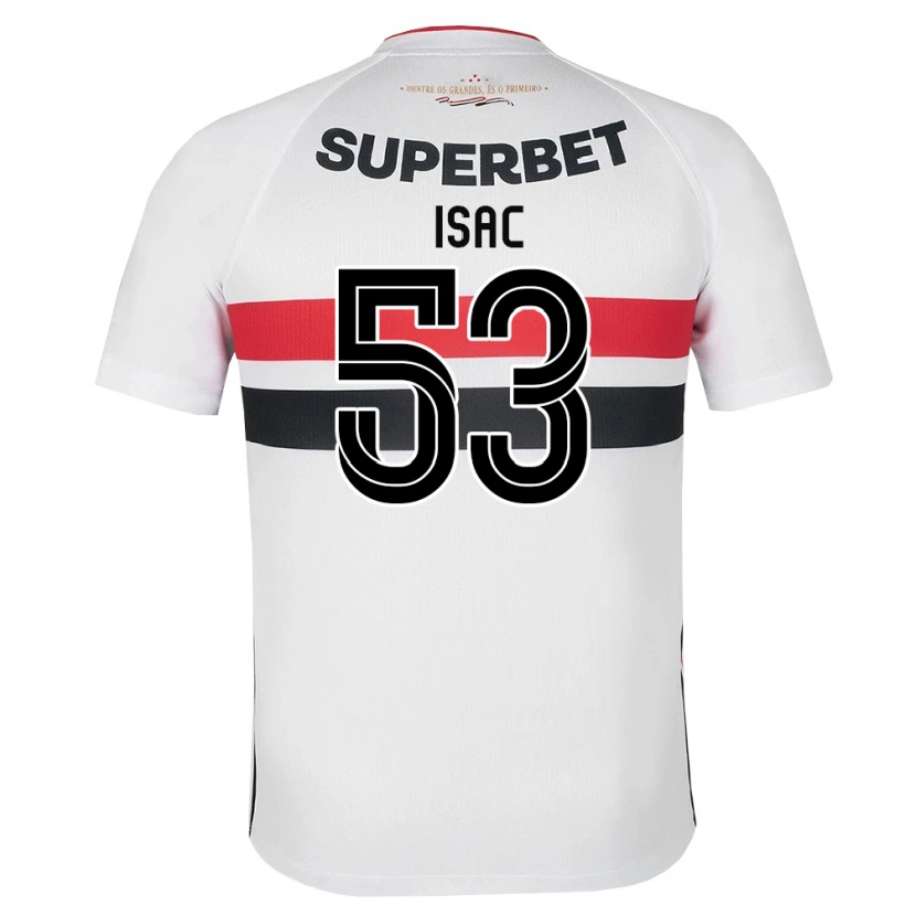Danxen Niño Camiseta Isac Silvestre Da Silva #53 Blanco Rojo Negro 1ª Equipación 2026/27 La Camisa México