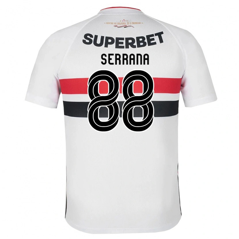 Danxen Niño Camiseta Serrana #88 Blanco Rojo Negro 1ª Equipación 2026/27 La Camisa México