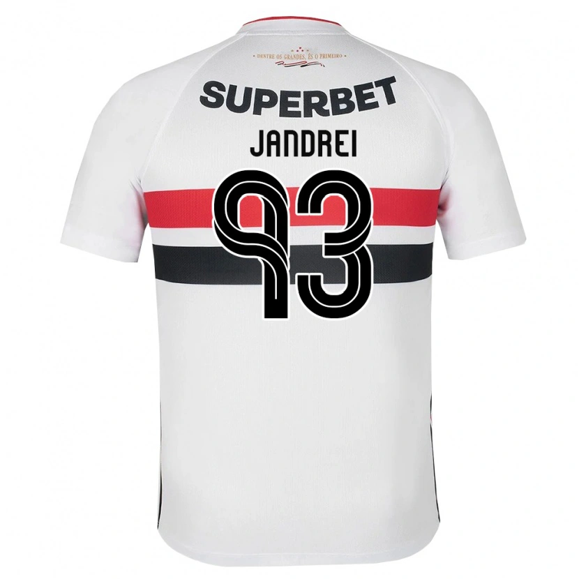 Danxen Niño Camiseta Jandrei #93 Blanco Rojo Negro 1ª Equipación 2026/27 La Camisa México