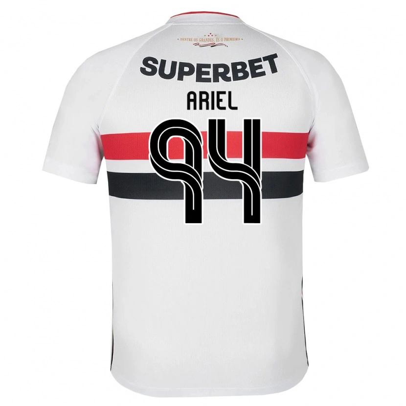 Danxen Niño Camiseta Ariel #94 Blanco Rojo Negro 1ª Equipación 2026/27 La Camisa México
