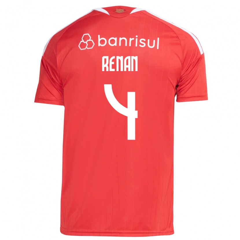 Danxen Niño Camiseta Robert Renan #4 Rojo Blanco 1ª Equipación 2026/27 La Camisa México