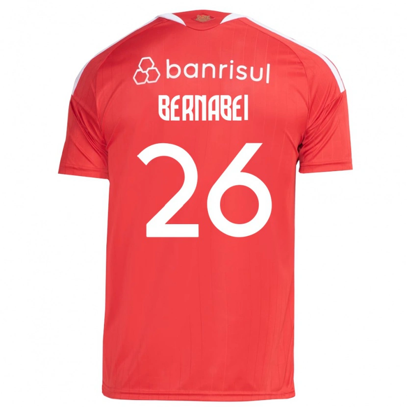 Danxen Niño Camiseta Alexandro Bernabei #26 Rojo Blanco 1ª Equipación 2026/27 La Camisa México