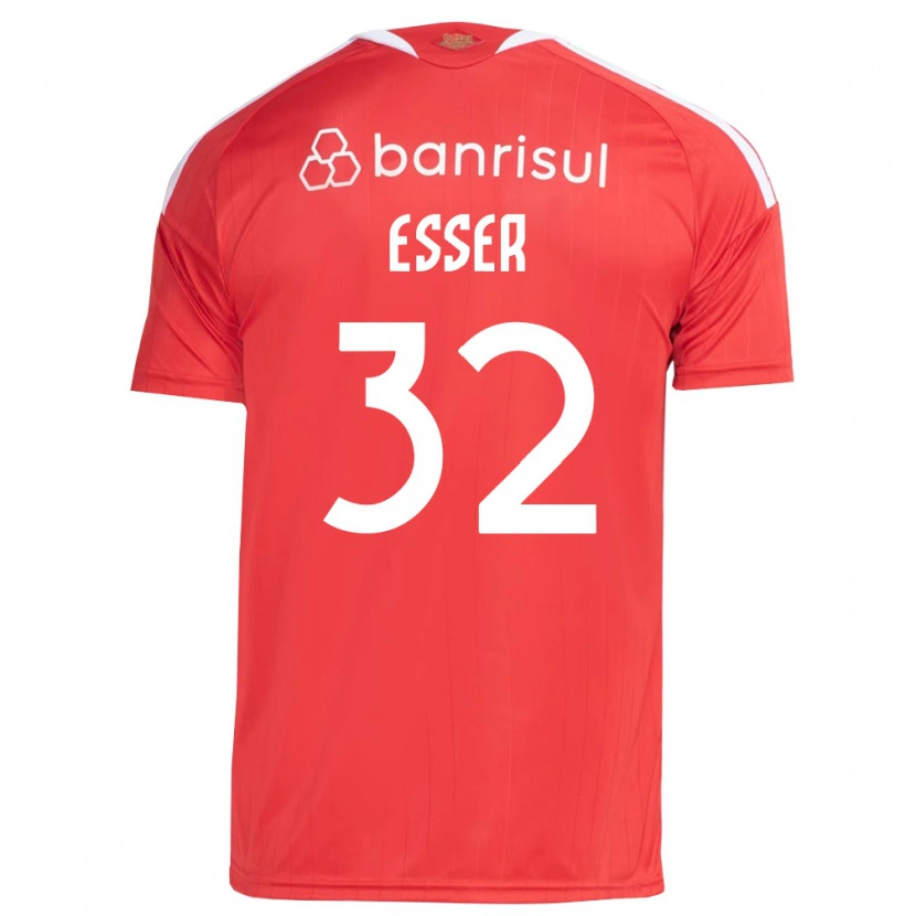 Danxen Niño Camiseta Diego Esser #32 Rojo Blanco 1ª Equipación 2026/27 La Camisa México