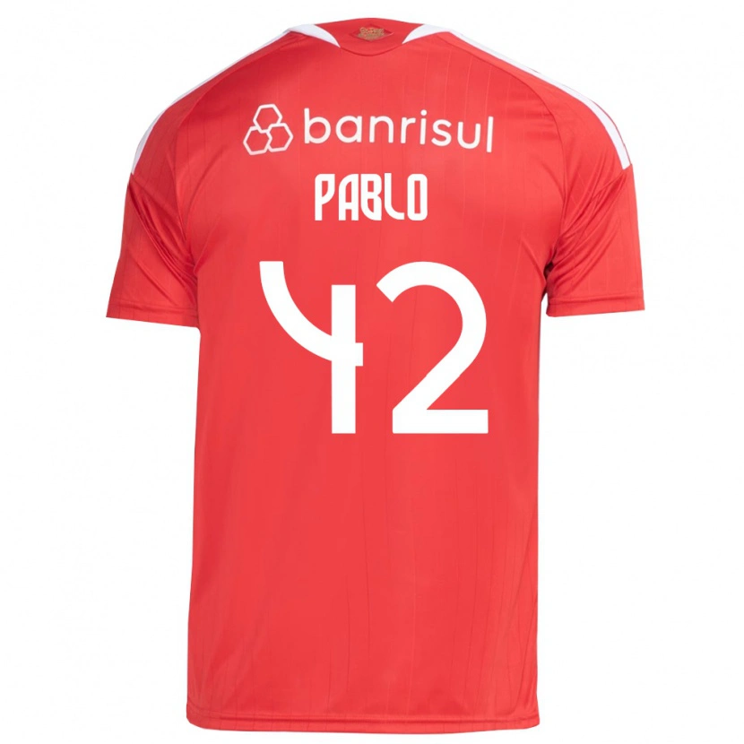 Danxen Niño Camiseta Pablo #42 Rojo Blanco 1ª Equipación 2026/27 La Camisa México