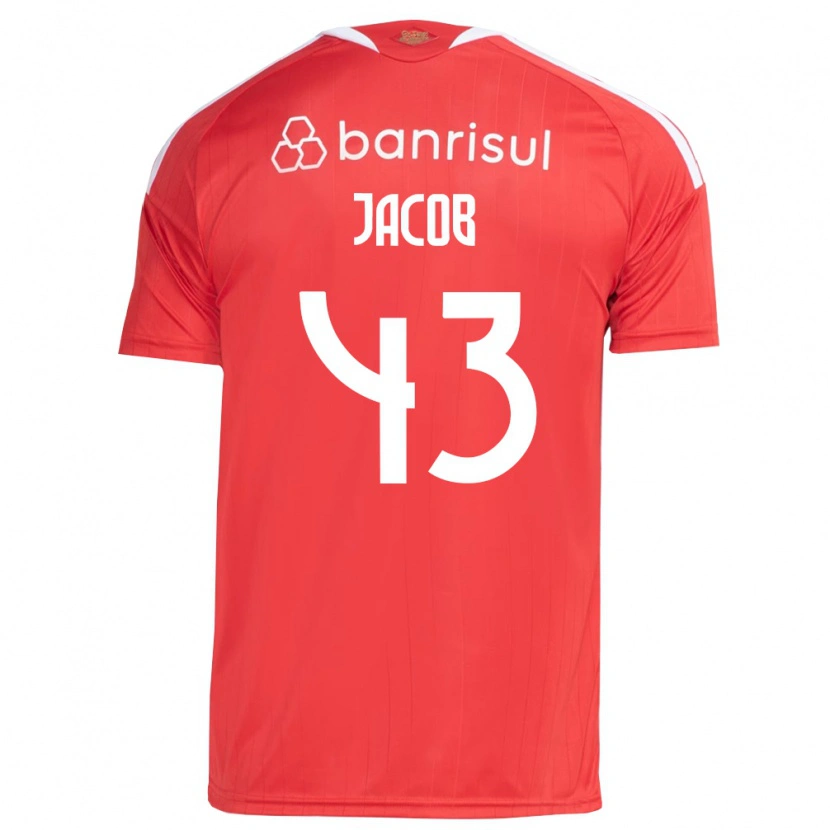 Danxen Niño Camiseta Bernardo Jacob #43 Rojo Blanco 1ª Equipación 2026/27 La Camisa México
