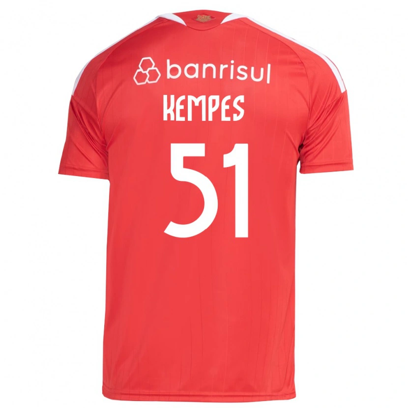 Danxen Niño Camiseta João Gabriel Kempes Gonçalves #51 Rojo Blanco 1ª Equipación 2026/27 La Camisa México