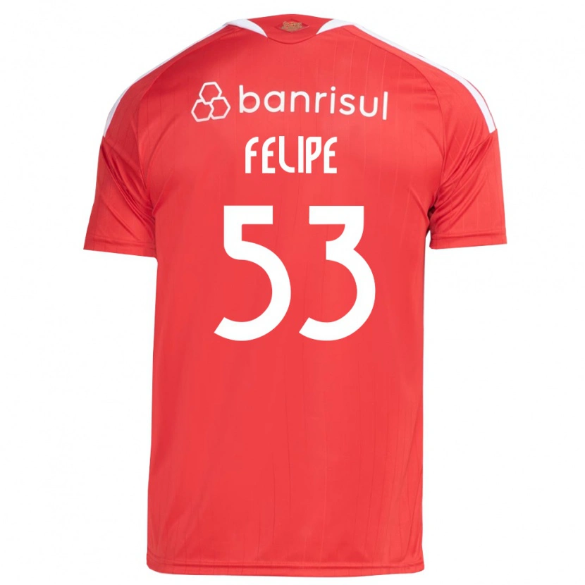 Danxen Niño Camiseta Luiz Felipe #53 Rojo Blanco 1ª Equipación 2026/27 La Camisa México