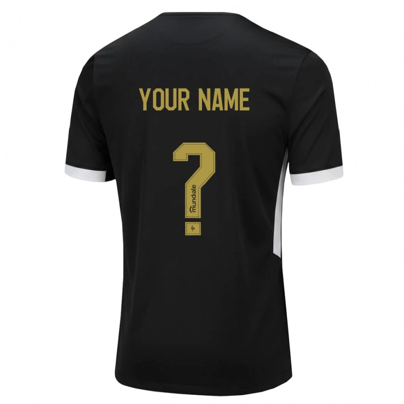 Danxen Niño Camiseta Su Nombre #0 Blanco Negro Amarillo 1ª Equipación 2026/27 La Camisa México