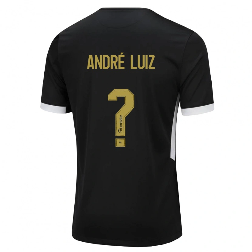 Danxen Niño Camiseta André Luiz #0 Blanco Negro Amarillo 1ª Equipación 2026/27 La Camisa México