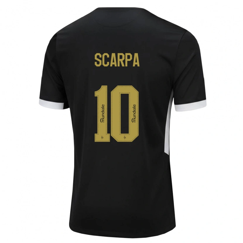 Danxen Niño Camiseta Gustavo Scarpa #10 Blanco Negro Amarillo 1ª Equipación 2026/27 La Camisa México
