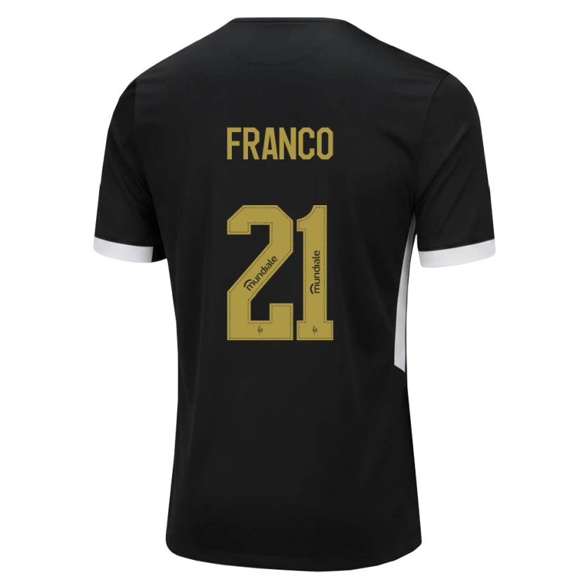 Danxen Niño Camiseta Alan Franco #21 Blanco Negro Amarillo 1ª Equipación 2026/27 La Camisa México