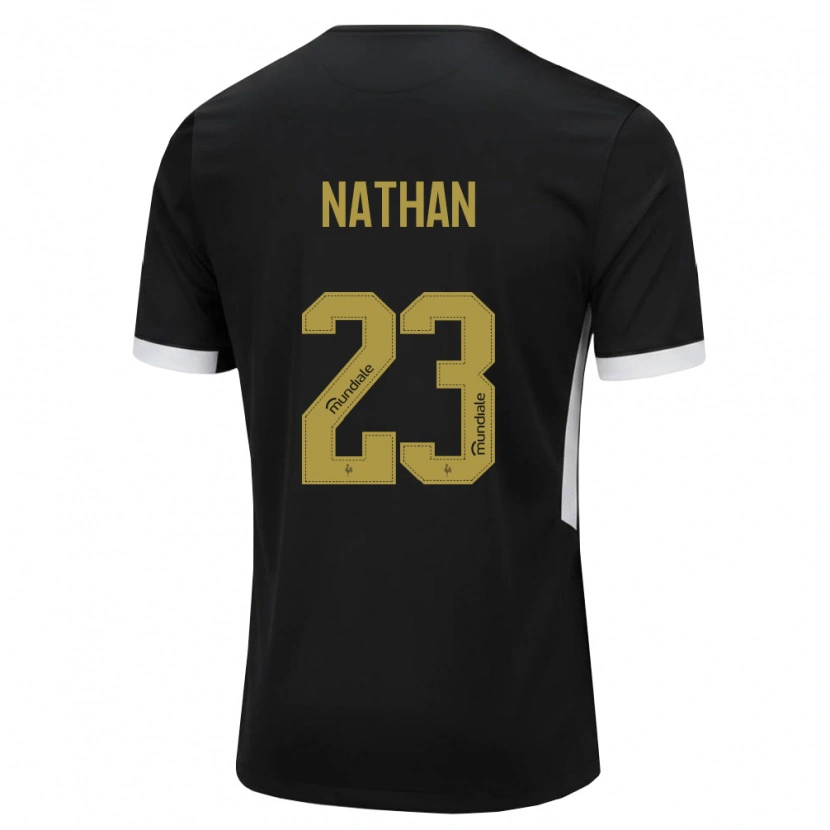 Danxen Niño Camiseta Nathan #23 Blanco Negro Amarillo 1ª Equipación 2026/27 La Camisa México