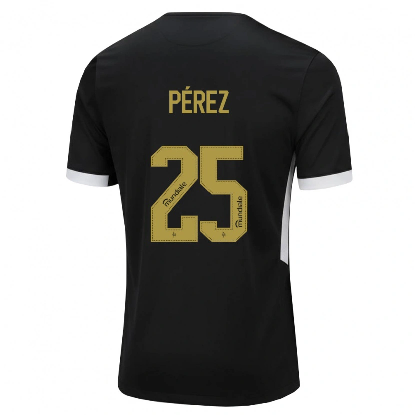 Danxen Niño Camiseta Tomás Pérez #25 Blanco Negro Amarillo 1ª Equipación 2026/27 La Camisa México