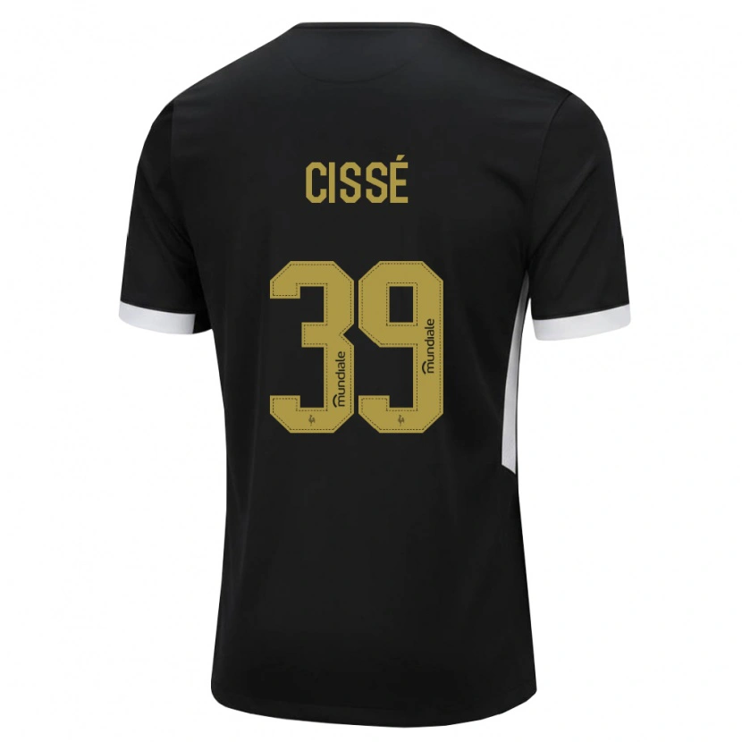 Danxen Niño Camiseta Mamady Cissé #39 Blanco Negro Amarillo 1ª Equipación 2026/27 La Camisa México