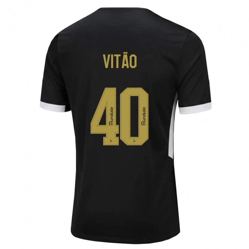 Danxen Niño Camiseta Vitão #40 Blanco Negro Amarillo 1ª Equipación 2026/27 La Camisa México