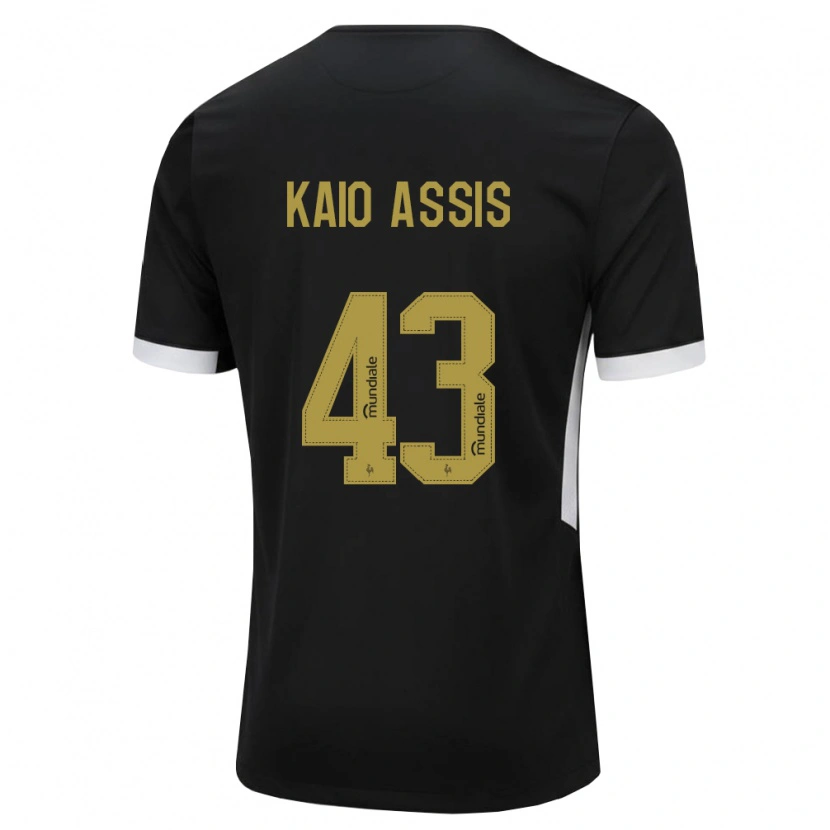 Danxen Niño Camiseta Kaio Assis #43 Blanco Negro Amarillo 1ª Equipación 2026/27 La Camisa México