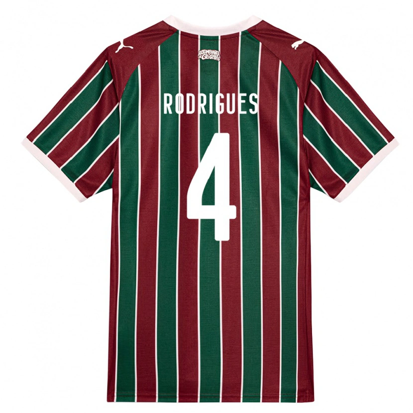 Danxen Niño Camiseta Nath Rodrigues #4 Verde Borgoña Blanco 1ª Equipación 2026/27 La Camisa México