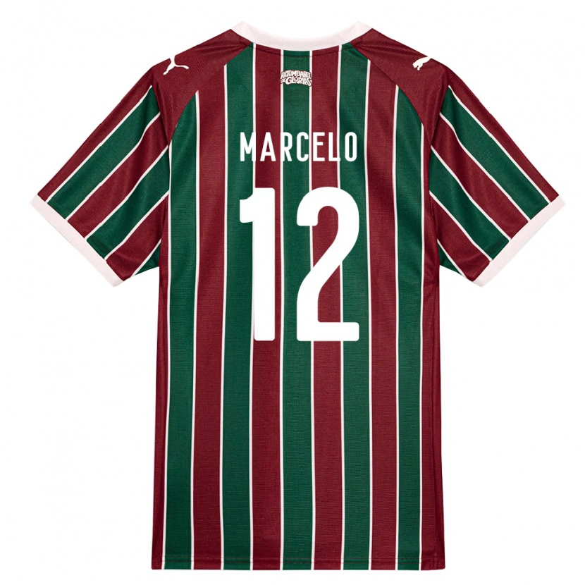 Danxen Niño Camiseta Marcelo #12 Verde Borgoña Blanco 1ª Equipación 2026/27 La Camisa México