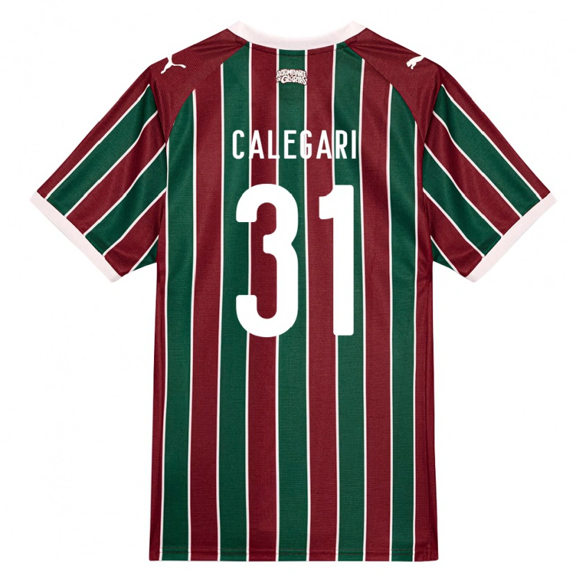 Danxen Niño Camiseta Calegari #31 Verde Borgoña Blanco 1ª Equipación 2026/27 La Camisa México