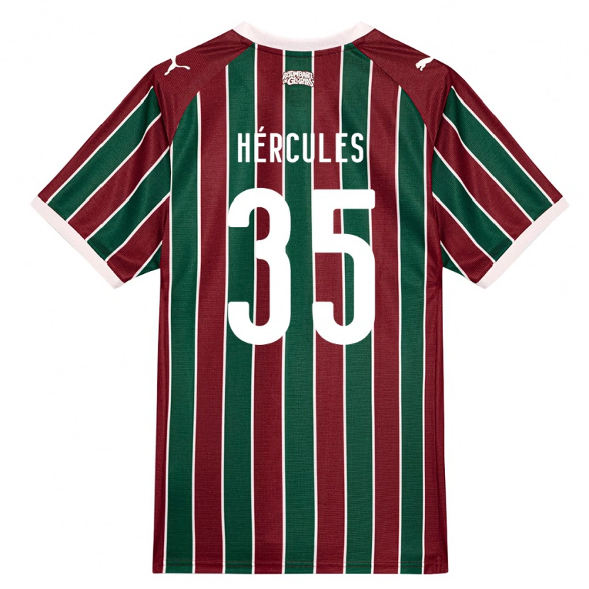 Danxen Niño Camiseta Hércules Pereira Do Nascimento #35 Verde Borgoña Blanco 1ª Equipación 2026/27 La Camisa México