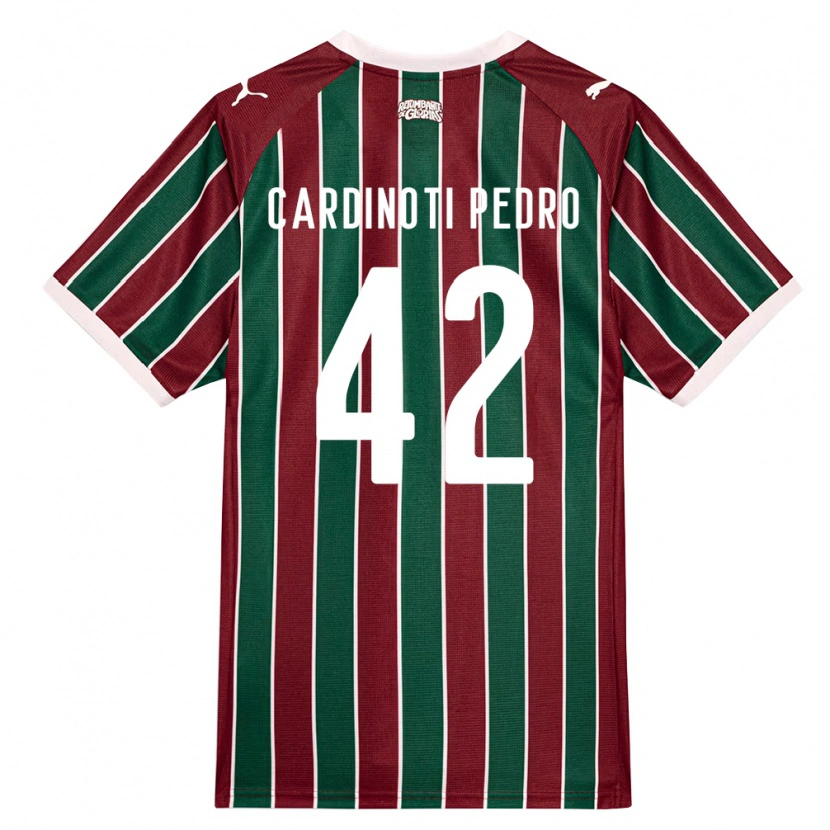 Danxen Niño Camiseta Jhonny Cardinoti Pedro #42 Verde Borgoña Blanco 1ª Equipación 2026/27 La Camisa México