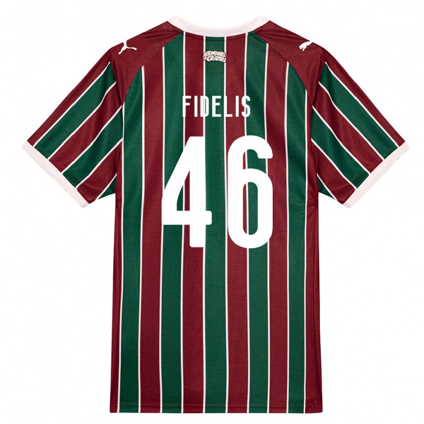 Danxen Niño Camiseta Julio Fidelis #46 Verde Borgoña Blanco 1ª Equipación 2026/27 La Camisa México
