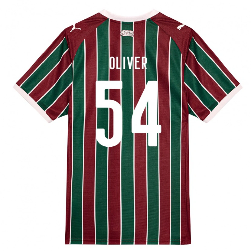 Danxen Niño Camiseta Oliver Martins #54 Verde Borgoña Blanco 1ª Equipación 2026/27 La Camisa México