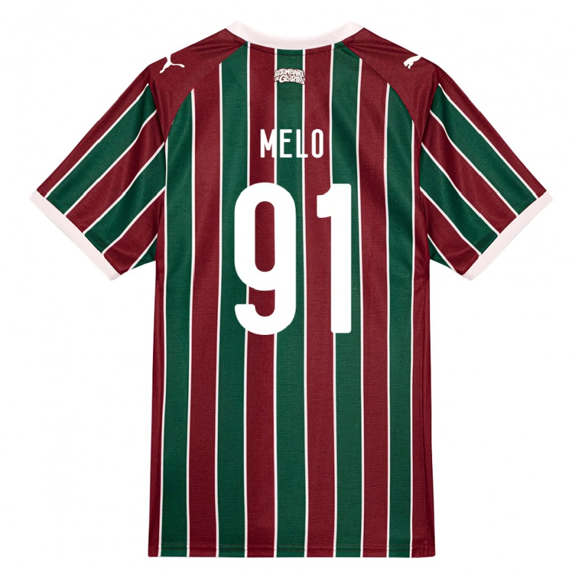 Danxen Niño Camiseta Davi Melo #91 Verde Borgoña Blanco 1ª Equipación 2026/27 La Camisa México