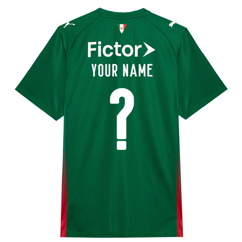 Danxen Niño Camiseta Su Nombre #0 Verde Rojo Blanco 1ª Equipación 2026/27 La Camisa México