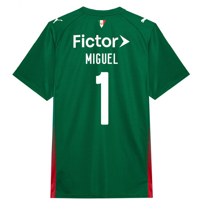 Danxen Niño Camiseta Carlos Miguel #1 Verde Rojo Blanco 1ª Equipación 2026/27 La Camisa México